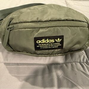 Adidas Green Belt Bag with Trefoil Logo